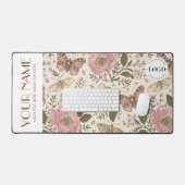Moderne Trendy Wildflower Botanische Bloemen Monog Bureaumat (Keyboard & Muis)