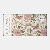 Moderne Trendy Wildflower Botanische Bloemen Monog Bureaumat (Voorkant)