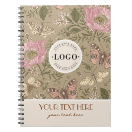 Moderne Trendy Wildflower Botanische Bloemen Monog Notitieboek