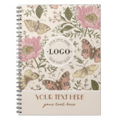 Moderne Trendy Wildflower Botanische Bloemen Monog Notitieboek (Voorkant)