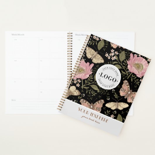 Moderne Trendy Wildflower Botanische Bloemen Monog Planner (Display)
