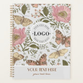 Moderne Trendy Wildflower Botanische Bloemen Monog Planner (Voorkant)