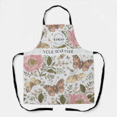 Moderne Trendy Wildflower Botanische Bloemen Monog Schort (Voorkant)