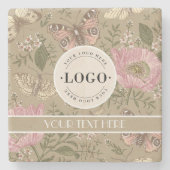 Moderne Trendy Wildflower Botanische Bloemen Monog Stenen Onderzetter (Voorkant)