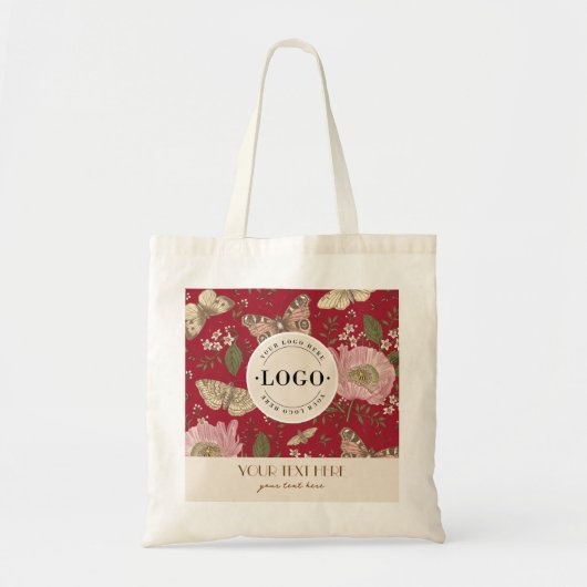 Moderne Trendy Wildflower Botanische Bloemen Monog Tote Bag (Voorkant)