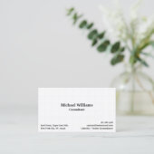 Moderne Trendy Witte Geruite Patroon Professioneel Visitekaartje (Staand voorkant)