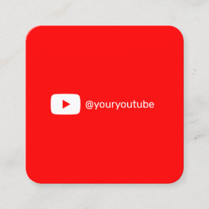 Moderne trendy YouTube social media simpele logo Contactkaartje