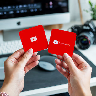 Moderne trendy YouTube sociale media eenvoudige lo Contactkaartje