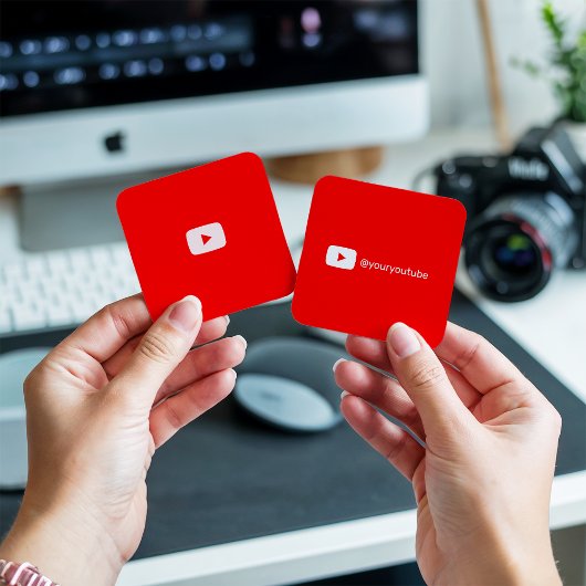 Moderne trendy YouTube sociale media eenvoudige lo Contactkaartje