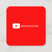 Moderne trendy YouTube sociale media eenvoudige lo Contactkaartje (Voorkant)