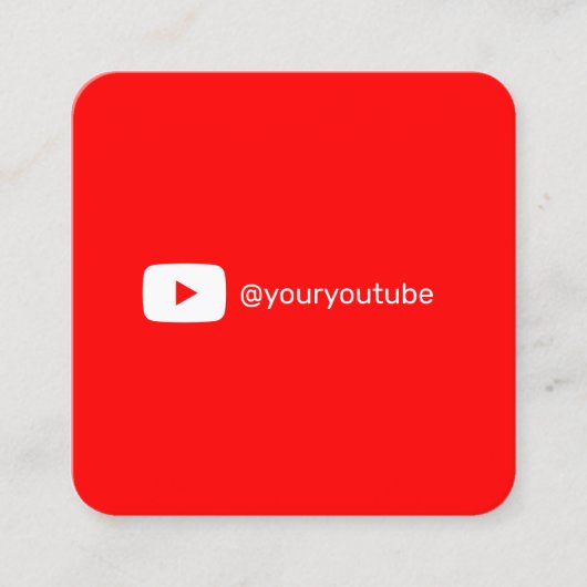 Moderne trendy YouTube sociale media eenvoudige lo Contactkaartje (Voorkant)