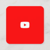 Moderne trendy YouTube sociale media eenvoudige lo Contactkaartje (Achterkant)