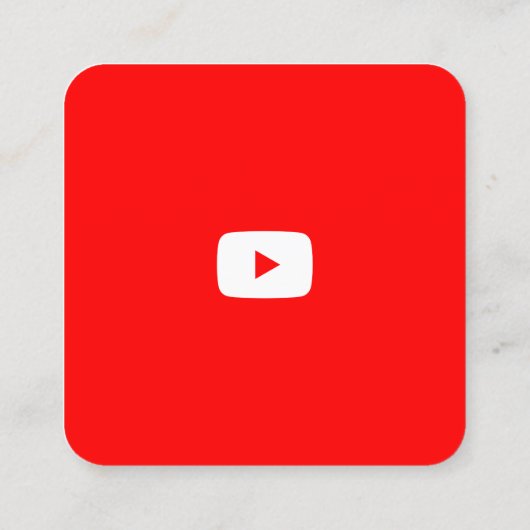 Moderne trendy YouTube sociale media eenvoudige lo Contactkaartje (Achterkant)
