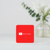 Moderne trendy YouTube sociale media eenvoudige lo Contactkaartje (Staand voorkant)