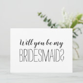 Moderne trendy zal je mijn bruidsmeisje zijn (Staand voorkant)