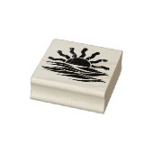 Moderne trendy zomer tropische strand zonsondergan rubberstempel (Stempel)