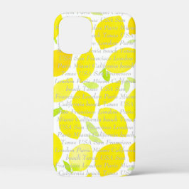 Moderne trendy zomerpatroon citrus schattig geel Case-Mate iPhone case