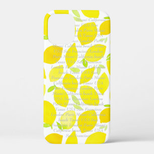 Moderne trendy zomerpatroon citrus schattig geel Case-Mate iPhone case