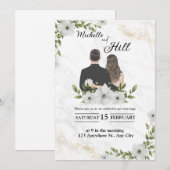 Moderne trendy zwart wit kaart (Voorkant / Achterkant)