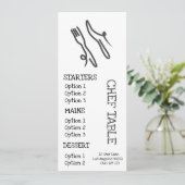 Moderne trendy zwarte grijs en wit restaurantmenu menu (Staand voorkant)