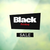 Moderne trendy zwarte vrijdag rood & zwart winkelb raamsticker (Vel 3)