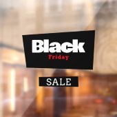 Moderne trendy zwarte vrijdag rood & zwart winkelb raamsticker (Vel 2)