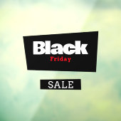 Moderne Trendy Zwarte Vrijdag Rood & Zwarte Winkel Raamsticker (Vel 3)