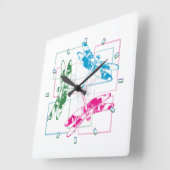 Moderne Tri-Color Dragonflies wandklok (Hoek)