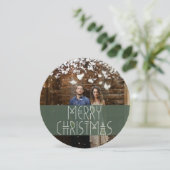 Moderne Tribal Kerst Kaart | 5,25 x 5,25 Cirkel (Staand voorkant)