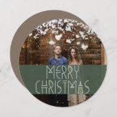 Moderne Tribal Kerst Kaart | 5,25 x 5,25 Cirkel (Voorkant / Achterkant)