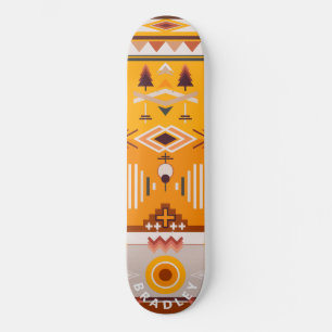 Moderne Tribale Abstracte Gepersonaliseerde Naam Persoonlijk Skateboard