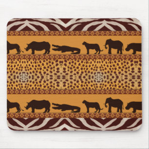 Moderne Tribale Afrikaanse Cheeta- Patroon Dierenp Muismat
