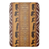 Moderne tribale Afrikaanse Cheetah Pattern Dierafd Badmat (Voorkant Verticaal)