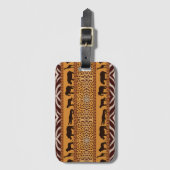 Moderne tribale Afrikaanse Cheetah Pattern Dierafd Bagagelabel (Voorkant (verticaal))