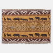 Moderne tribale Afrikaanse Cheetah Pattern Dierafd Deken (Voorkant)