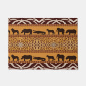Moderne tribale Afrikaanse Cheetah Pattern Dierafd Deurmat (Voorkant)