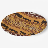 Moderne tribale Afrikaanse Cheetah Pattern Dierafd Papieren Bordje (Gekanteld)