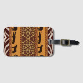 Moderne tribale Afrikaanse Giraffe Pattern Animal  Bagagelabel (Voorkant (horizontaal))