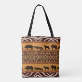 Moderne tribale Afrikaanse Giraffe Pattern Animal  Tote Bag (Achterkant)
