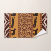 Moderne tribale Afrikaanse jaguar Pattern Animal P Bad Handdoek (Handdoek)