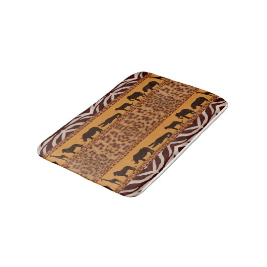 Moderne tribale Afrikaanse jaguar Pattern Animal P Badmat (Gekanteld)