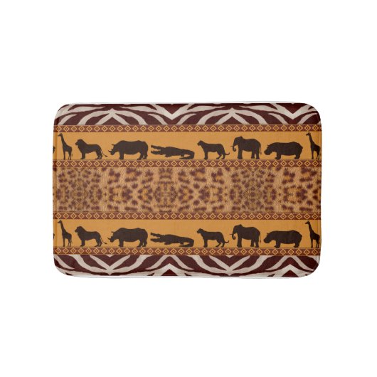 Moderne tribale Afrikaanse jaguar Pattern Animal P Badmat (Voorkant)