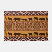 Moderne tribale Afrikaanse jaguar Pattern Animal P Deurmat (Voorkant)