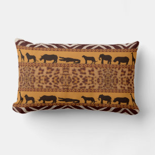 Moderne Tribale Afrikaanse Jaguarpatroon Dierenpri Kussen