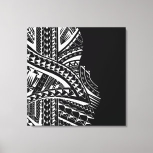 Moderne tribale canvas kunst in Samoaanse stijl