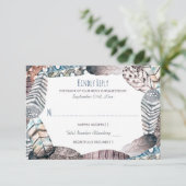 Moderne tribale feeders Bohemian Wedding RSVP (Staand voorkant)
