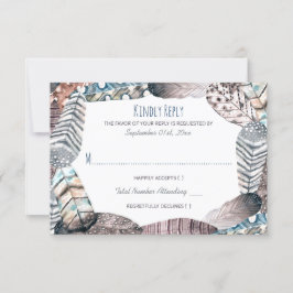 Moderne tribale feeders Bohemian Wedding RSVP