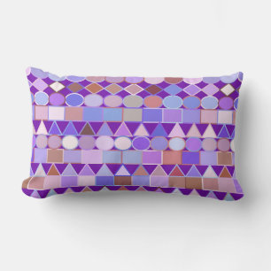 Moderne tribale geometrie, Amethyst Paars en Taupe Kussen