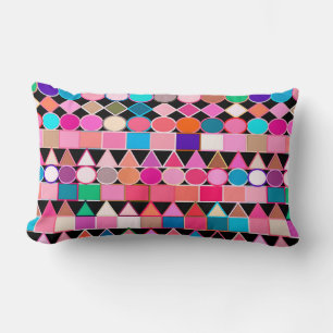 Moderne tribale geometrische, juwelen kleuren op z kussen