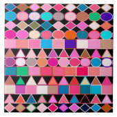 Moderne tribale geometrische, juwelen kleuren op z tegeltje (Voorkant)